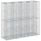 vidaXL Pat ridicat din gabion 2 pcs Argintiu 170 x 50 x 150 cm 3422234