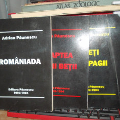 ADRIAN PAUNESCU - TRILOGIA CARUNTA , POEZII NOI * 3 VOLUME , 1993-1994