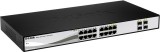 SWITCH D-LINK SMART 16 porturi Gigabit + 4 porturi combo SFP, carcasa metalica, rackabil, &quot;DGS-1210-16&quot; (timbru verde 2 lei)