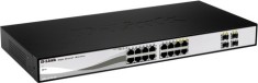 SWITCH D-LINK SMART 16 porturi Gigabit + 4 porturi combo SFP, carcasa metalica, rackabil, &amp;quot;DGS-1210-16&amp;quot; (timbru verde 2 lei) foto