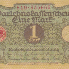 Bancnota Germania 1 Marca 1920 - P58 UNC-