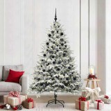 vidaXL Brad de Crăciun artificial pre-luminat cu set de bile Verde 3395407
