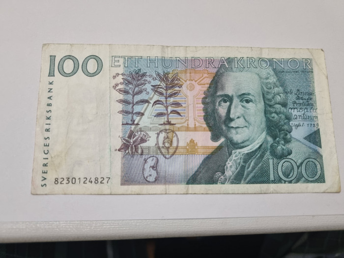 bancnota suedia 100 k 1988