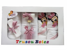 Trusou botez fetite cu Minnie - set personalizat biserica TB23ALINUTA foto