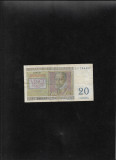 Belgia 20 francs franci 1956 seria796497