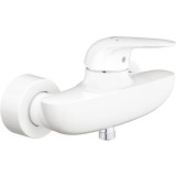 Baterie dus Grohe Eurostyle, monocomanda, 1/2, cartus ceramic, protectie reflux, limitator debit/temperatura, maner plin, alb