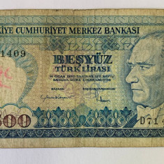 Bancnota - 500 LIRA - 1984 - Turcia - P-195a.2