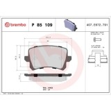 Placute frana Audi Q3 (8ub), Seat Alhambra (710), VW CC B7 (358), Golf 5 (1k1), Passat B7 (362), Passat Alltrack B7 (365), Passat B6 (3c2), Passat B6, BREMBO