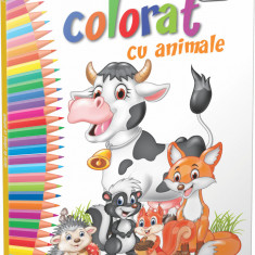 Carte colorat cu animale. Colorat 80 pag. Editia 2018