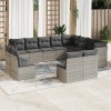 Gossi set canapele de gradina cu perne, 12piese gri deschis poliratan