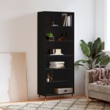 VidaXL Dulap &icirc;nalt, negru, 69,5x32,5x180 cm, lemn prelucrat