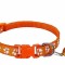 Zgarda ajustabila cu clopotel pentru caini si pisici, 18-32cm, Portocaliu