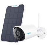 Camera IP wireless 3MP, lentila 4mm, IR 10m, alerte, zoom digital 10x, IP65, microfon, difuzor + panou solar - Reolink Argus ECO SafetyGuard Surveilla