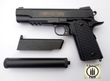 PISTOL AIRSOFT CELEBRUL COLT GOUVERMENT CU AMORTIZOR INCLUS SI BILE BONUS,METALIC,CALIBRU 6MM.