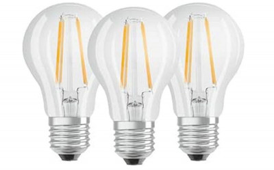 Set 3 becuri OSRAM LED cu baza E27, inlocuitor pentru 60W, alb cald 2700 Kelvin - RESIGILAT foto