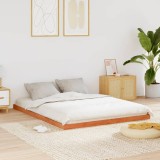 vidaXL Cadru de pat, maro ceruit, 160x200 cm, lemn masiv de pin 847148