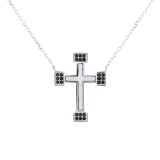 Cumpara ieftin Lantisor argint 925, JW1251, model cruce, placat cu rodiu