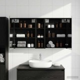 vidaXL Set dulap baie cu raft 3 pcs 120 x 14,5 x 70 cm Lemn compozit 3403745