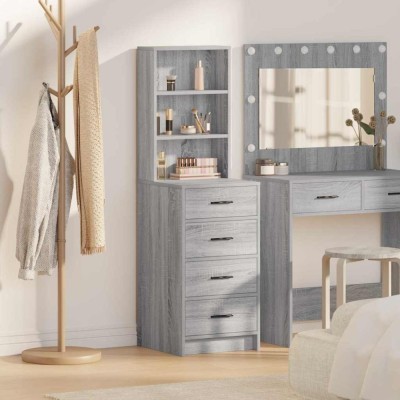 vidaXL Bufet cu sertar sonoma gri 40 x 41 x 135 cm Lemn compozit foto