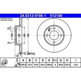 Disc frana ATE 24.0312-0106.1