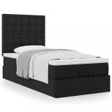 Gossi cadru pat otoman cu saltea tesatura neagra 90x200cm