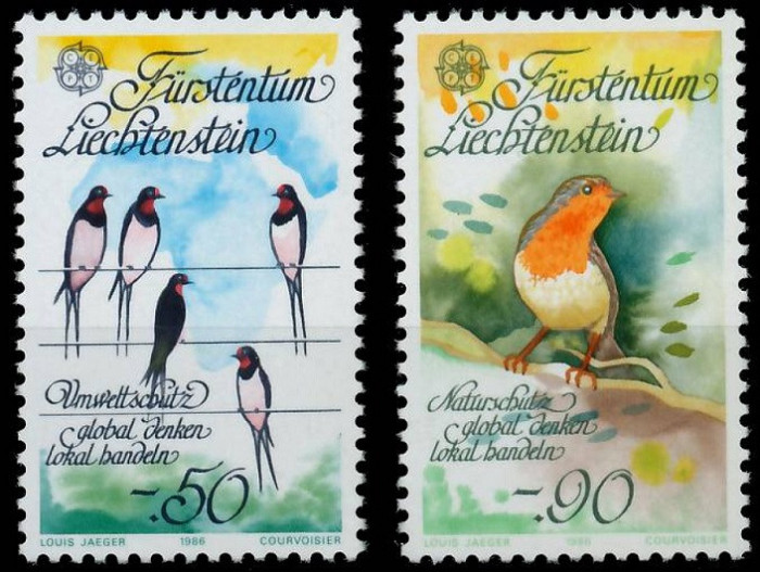 C4039 - Lichtenstein 1986 - Europa 2v.nestampilat ,perfecta stare