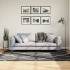 Covor pufos &quot;PAMPLONA&quot; fire &icirc;nalte negru/crem modern 140x200 cm