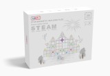 Set de constructie magnetic, 108 piese, Magnetic Tiles, multicolore de forme geometrice diferite, 2D, 3D