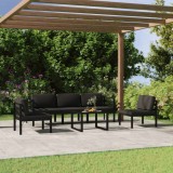VidaXL Set mobilier de grădină cu perne, 6 piese, antracit, aluminiu