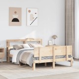 Cumpara ieftin Cadru de pat cu tăblie, 160x200 cm, lemn masiv de pin