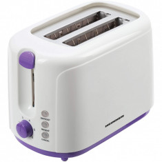 Prajitor de paine Heinner TP-750UV, 750 W, 2 felii, Alb/Mov