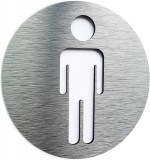 Semn din aluminiu pentru toaletă barbati pentru baie