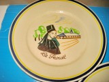 9453b-Set 4 Farfurioare rustice condimente ceramica marca F.B. Winter.