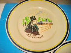 9453b-Set 4 Farfurioare rustice condimente ceramica marca F.B. Winter.