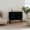 vidaXL Dulap consolă, Negru, 90x40x78 cm, lemn masiv de pin 821743