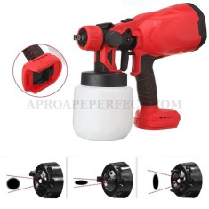 Pistol de Vopsit Electric APF&reg;, Autonom Portabil fara Fir cu 2 Acumulatori compatibil MAKITA, ROSU