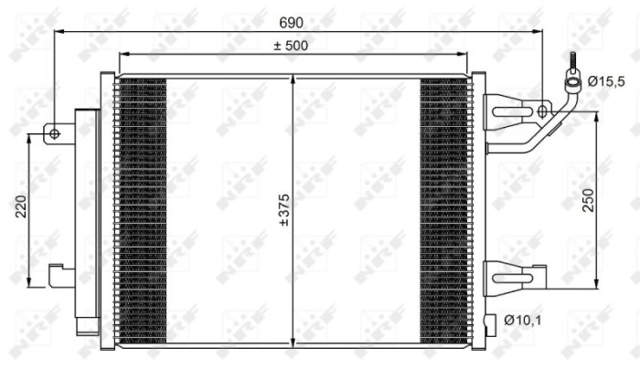 NRF 350073 EASY FIT Condensator, climatizare