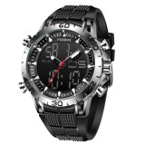 Ceas barbatesc de mana Fox Box Dual Time Luxury Sport Casual Stil Militar Fashion