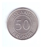 Moneda Islanda 50 kronur 1970, stare buna, curata