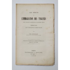 LES DEBUTS DE L &#039; IMMIGRATION DES TSIGANES DANS L &#039; EUROPE OCCIDENTALE AU QUINZIEME SIECLE par PAUL BATAILLARD , 1890