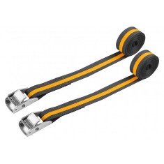 Set 2 benzi cu clichet, 25 mm x 2.5 m, galben/negru Industri