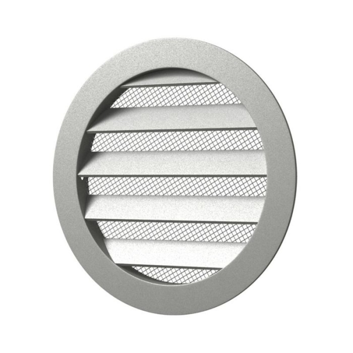 Grila ventilatie rotunda &Oslash;160mm exterior &Oslash;185mm, Aluminiu
