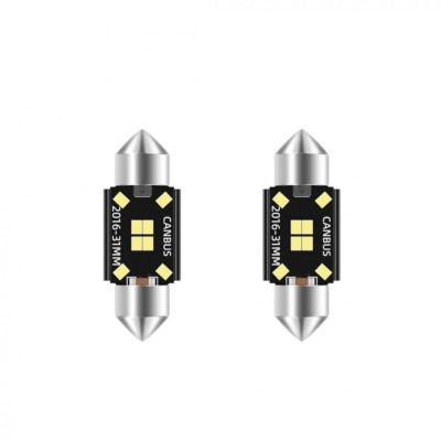 Set 2 Becuri auto LED, C5W Sofit, 8 LED SMD, Canbus fara eroare, 31 mm, BZRSH foto