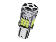 Bec LED Marsarier PY21W / BAU15S / 1156, DRL Lumini de Zi, 30W, 2800LM, 6000K Alb Rece, 36 SMD 3030, Ventilator Integrat, Canbus Integrat, fara eroare