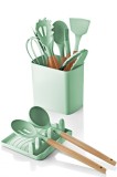 Cumpara ieftin Set ustensile de bucatarie 13 bucati C-SLC1301 Verde deschis 17x11x15.5 cm