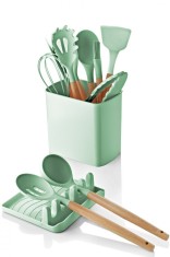 Set ustensile de bucatarie 13 bucati C-SLC1301 Verde deschis 17x11x15.5 cm