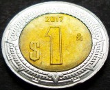 Cumpara ieftin Moneda bimetal 1 NUEVO PESO - MEXIC, anul 2017 *cod 519 = A.UNC, America Centrala si de Sud