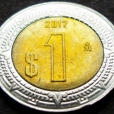 Moneda bimetal 1 NUEVO PESO - MEXIC, anul 2017 *cod 519 = A.UNC