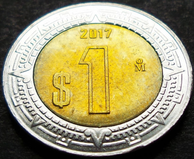 Moneda bimetal 1 NUEVO PESO - MEXIC, anul 2017 *cod 519 = A.UNC foto