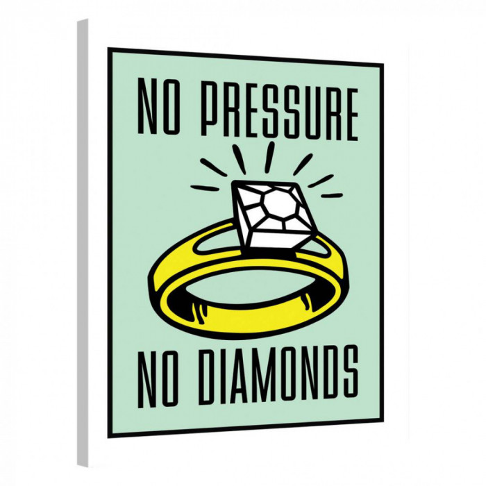 Tablou Canvas, Tablofy, Pressure Makes Diamonds &middot; Monopoly Edition, Printat Digital, 50 &times; 70 cm